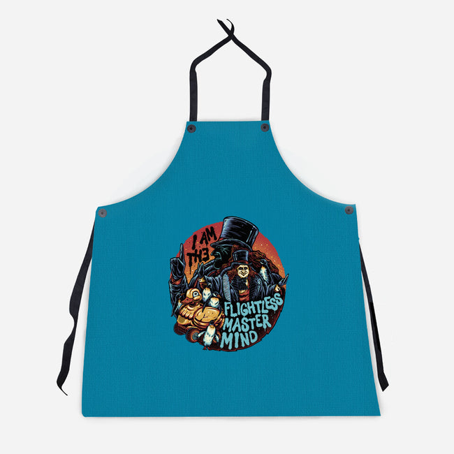 Flightless Mastermind-Unisex-Kitchen-Apron-glitchygorilla