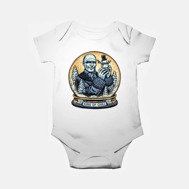 King Of Chill-Baby-Basic-Onesie-glitchygorilla