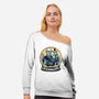 King Of Chill-Womens-Off Shoulder-Sweatshirt-glitchygorilla