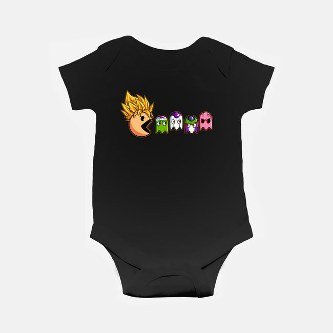 Eat Like Supersaiyan-Baby-Basic-Onesie-spoilerinc