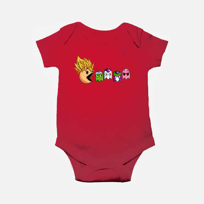 Eat Like Supersaiyan-Baby-Basic-Onesie-spoilerinc