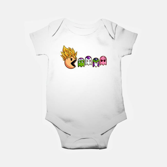 Eat Like Supersaiyan-Baby-Basic-Onesie-spoilerinc