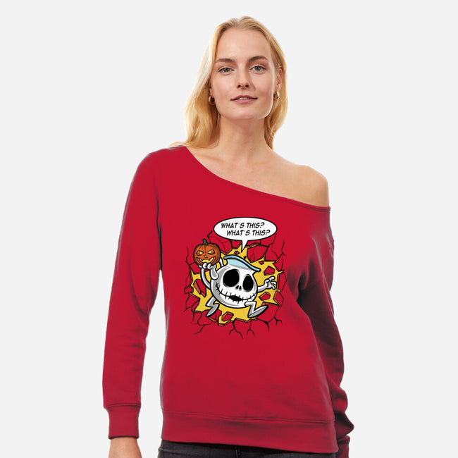 What's This What's This-Womens-Off Shoulder-Sweatshirt-zascanauta