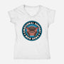 Emotional Support Hippo-Womens-V-Neck-Tee-Whimsical Thinker