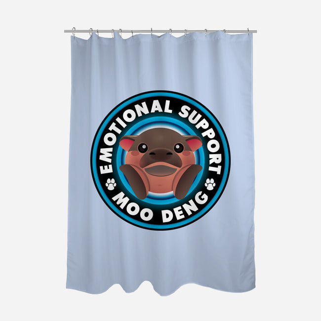 Emotional Support Hippo-None-Polyester-Shower Curtain-Whimsical Thinker