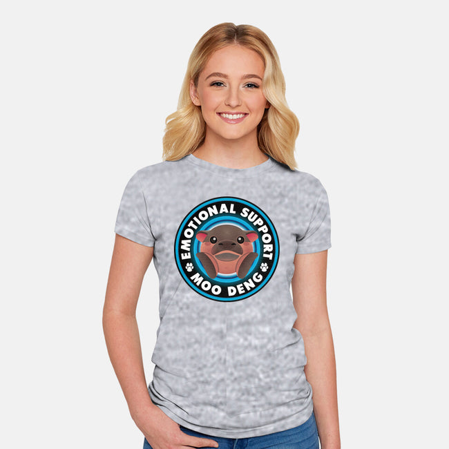 Emotional Support Hippo-Womens-Fitted-Tee-Whimsical Thinker