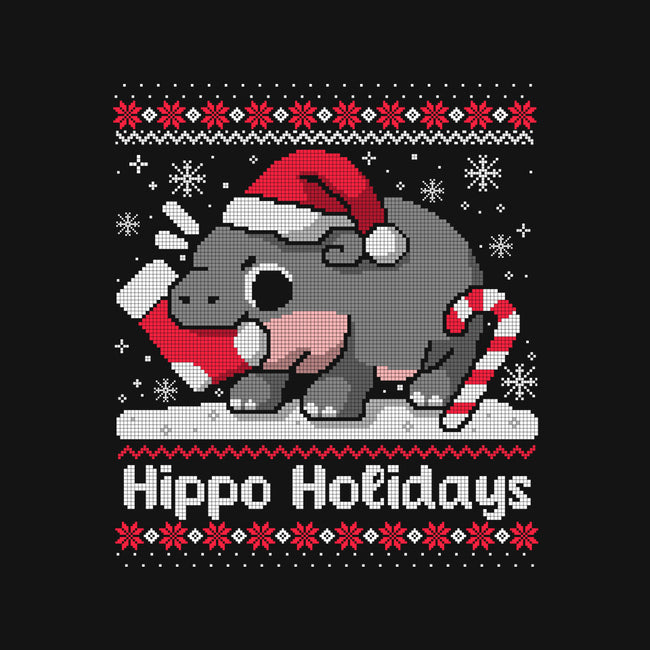 Hippo Holidays-Womens-Off Shoulder-Sweatshirt-NemiMakeit