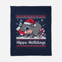 Hippo Holidays-None-Fleece-Blanket-NemiMakeit