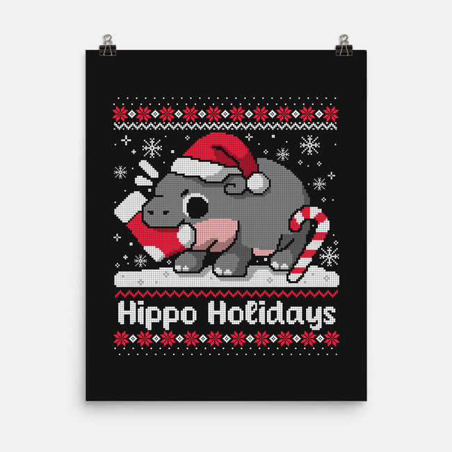 Hippo Holidays-None-Matte-Poster-NemiMakeit