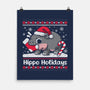 Hippo Holidays-None-Matte-Poster-NemiMakeit