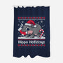 Hippo Holidays-None-Polyester-Shower Curtain-NemiMakeit