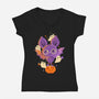 Candy Bat-Womens-V-Neck-Tee-ricolaa