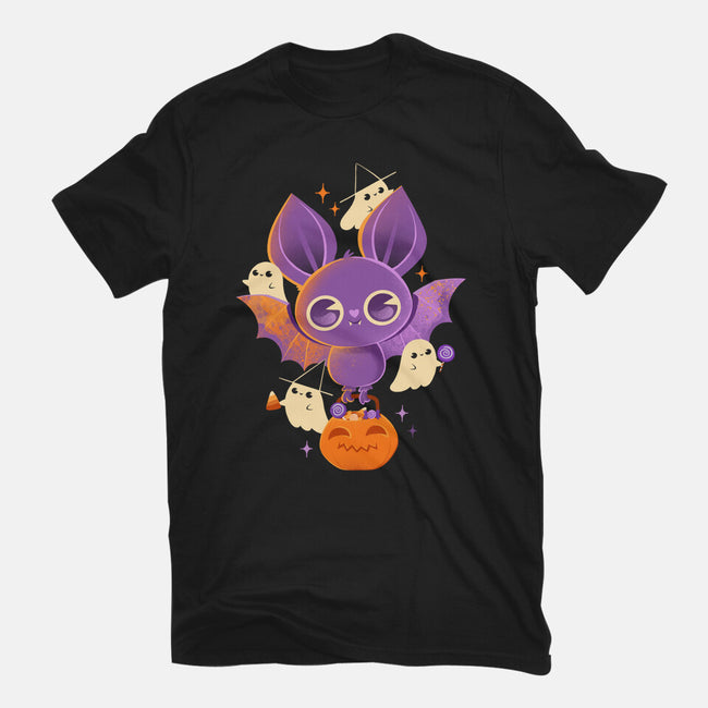 Candy Bat-Womens-Fitted-Tee-ricolaa