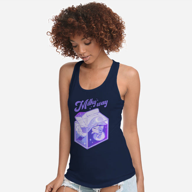 Milky Way-Womens-Racerback-Tank-ricolaa