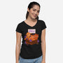 Adopt A Pumpcat-Womens-V-Neck-Tee-ricolaa