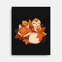 Fox And Owl Autumn-None-Stretched-Canvas-ricolaa