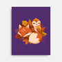 Fox And Owl Autumn-None-Stretched-Canvas-ricolaa