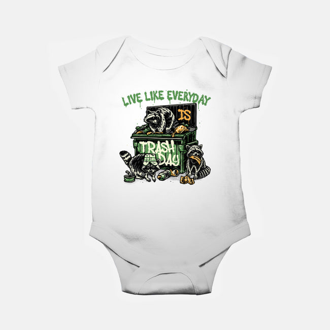 Trash Day-Baby-Basic-Onesie-glitchygorilla