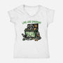 Trash Day-Womens-V-Neck-Tee-glitchygorilla