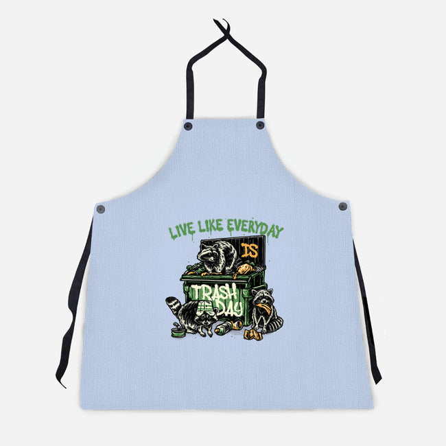 Trash Day-Unisex-Kitchen-Apron-glitchygorilla