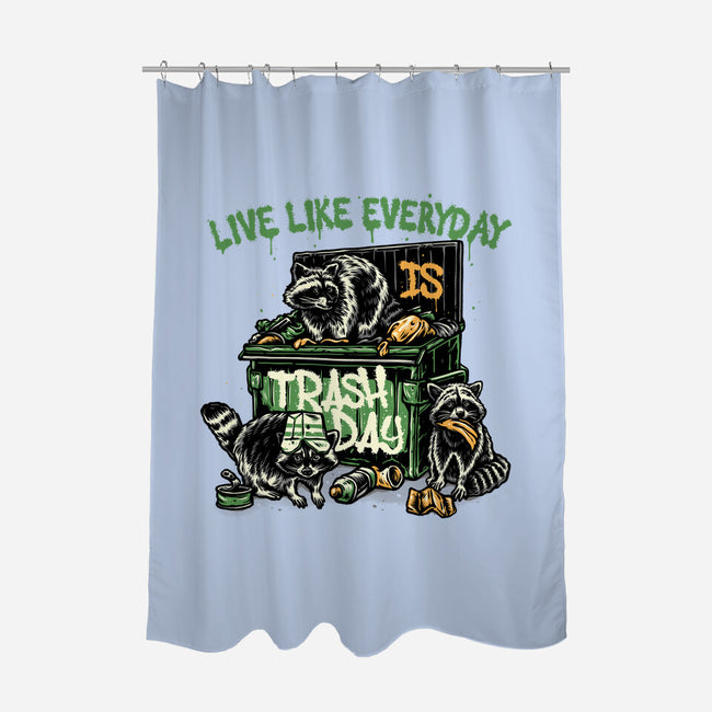 Trash Day-None-Polyester-Shower Curtain-glitchygorilla