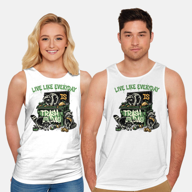 Trash Day-Unisex-Basic-Tank-glitchygorilla