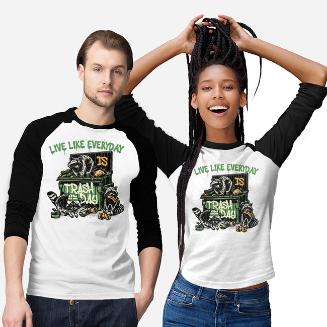 Trash Day-Unisex-Baseball-Tee-glitchygorilla