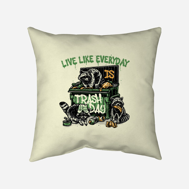 Trash Day-None-Removable Cover w Insert-Throw Pillow-glitchygorilla