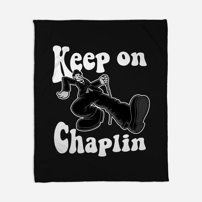 Keep On Chaplin-None-Fleece-Blanket-jasesa