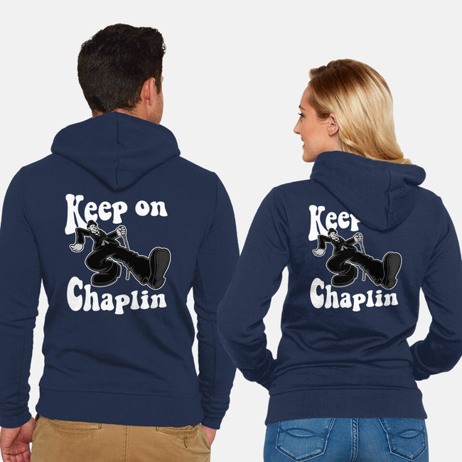 Keep On Chaplin-Unisex-Zip-Up-Sweatshirt-jasesa