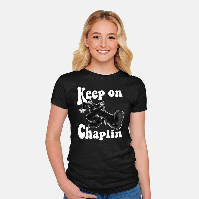 Keep On Chaplin-Womens-Fitted-Tee-jasesa