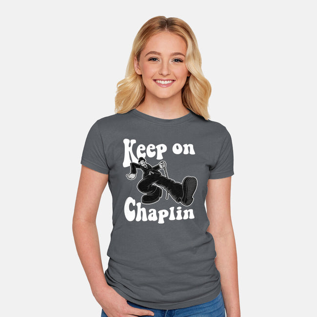 Keep On Chaplin-Womens-Fitted-Tee-jasesa