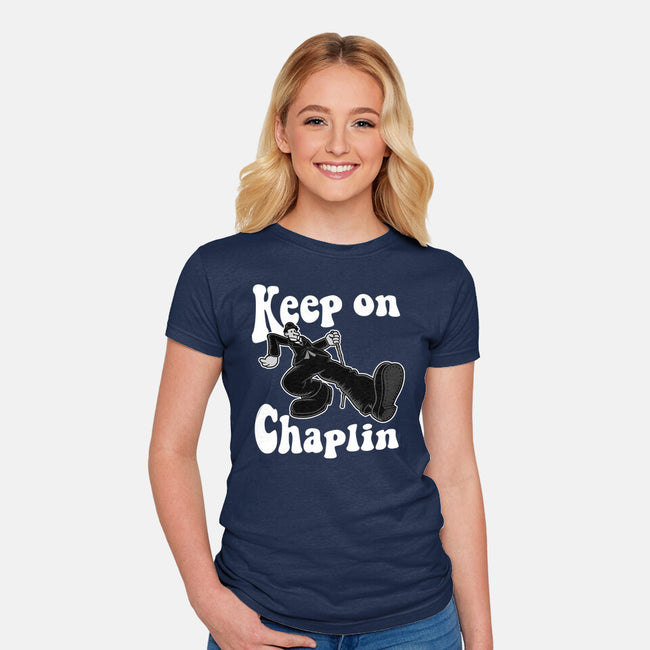 Keep On Chaplin-Womens-Fitted-Tee-jasesa