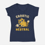 Chaotic Cat-Womens-V-Neck-Tee-kg07