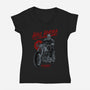 Dark Side Biker-Womens-V-Neck-Tee-spoilerinc