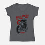 Dark Side Biker-Womens-V-Neck-Tee-spoilerinc