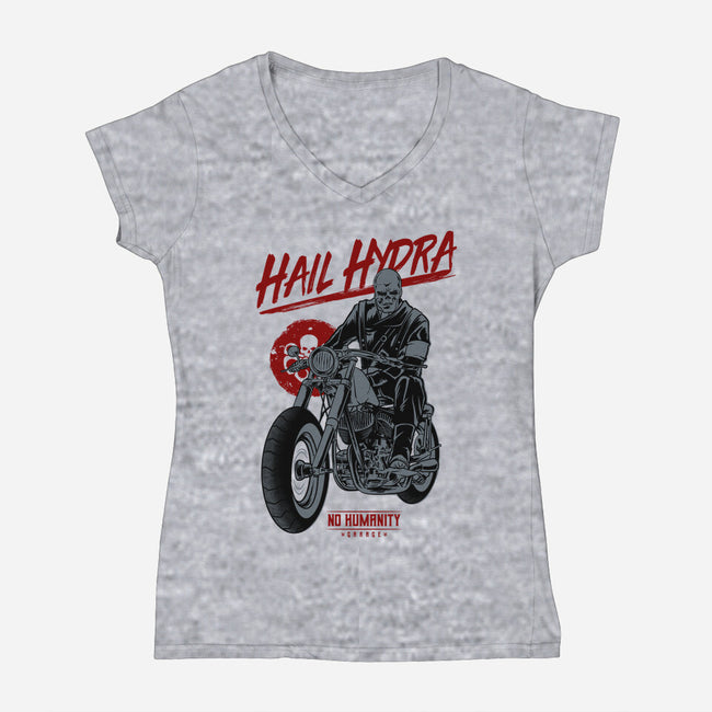 Dark Side Biker-Womens-V-Neck-Tee-spoilerinc