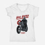 Dark Side Biker-Womens-V-Neck-Tee-spoilerinc