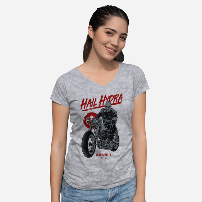 Dark Side Biker-Womens-V-Neck-Tee-spoilerinc