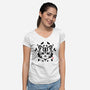 Cat Rorschach Test-Womens-V-Neck-Tee-tobefonseca