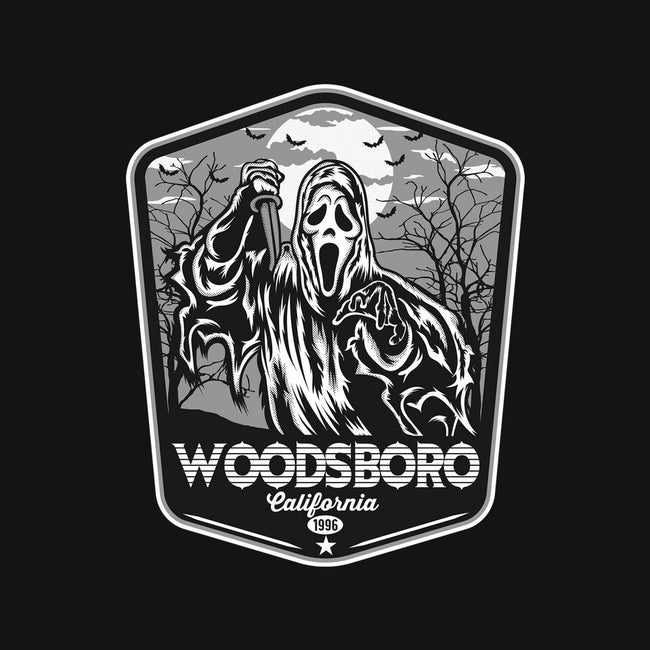 Woodsboro Badge-Womens-Off Shoulder-Tee-CarloJ1956