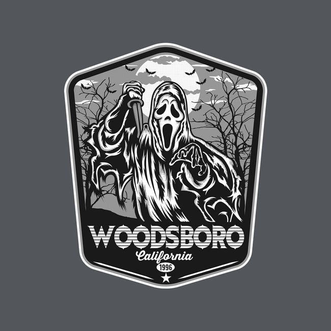 Woodsboro Badge-Womens-V-Neck-Tee-CarloJ1956