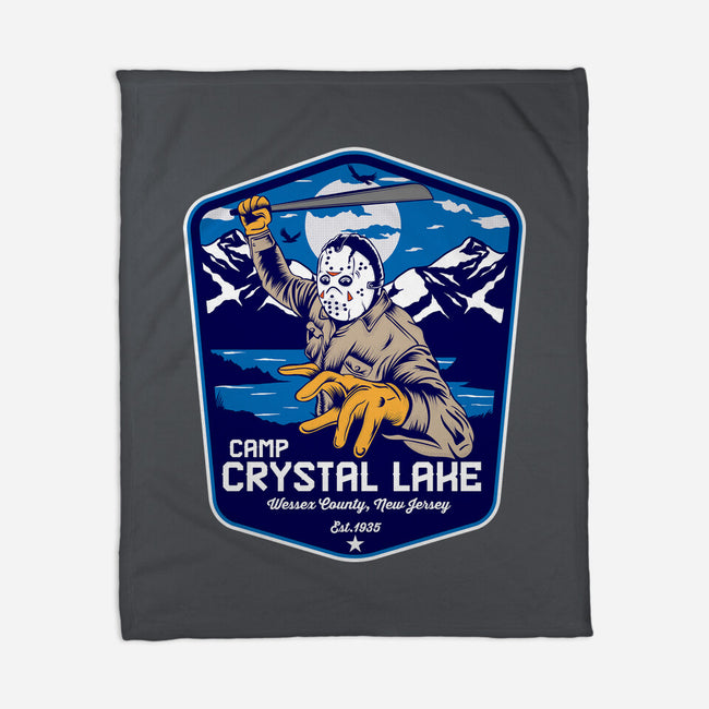 Camp Crystal Lake Badge-None-Fleece-Blanket-CarloJ1956