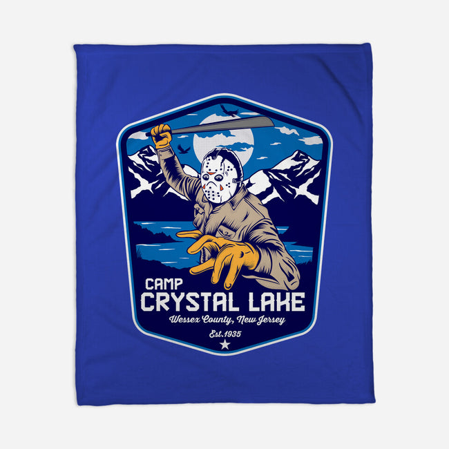 Camp Crystal Lake Badge-None-Fleece-Blanket-CarloJ1956