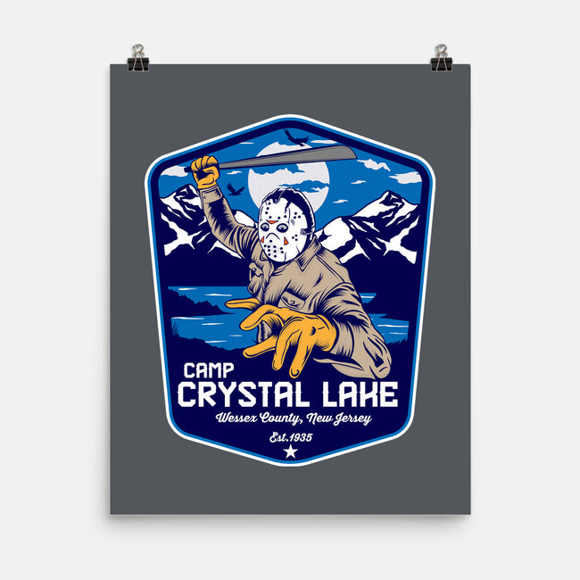 Camp Crystal Lake Badge-None-Matte-Poster-CarloJ1956