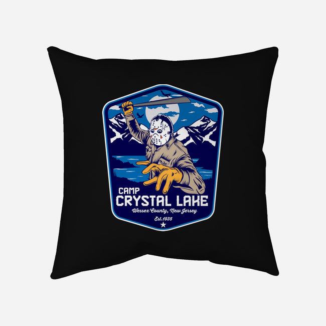 Camp Crystal Lake Badge-None-Removable Cover w Insert-Throw Pillow-CarloJ1956