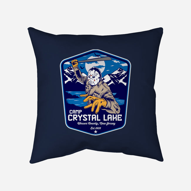 Camp Crystal Lake Badge-None-Removable Cover w Insert-Throw Pillow-CarloJ1956