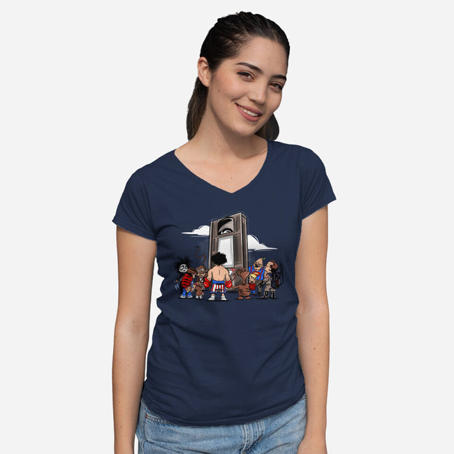 A Retro Odyssey-Womens-V-Neck-Tee-zascanauta