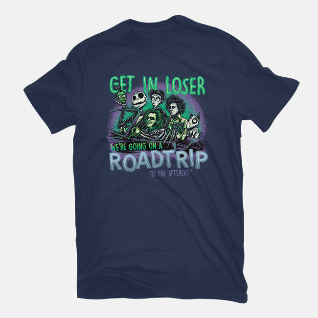 Road Trip To The Afterlife-Womens-Fitted-Tee-glitchygorilla