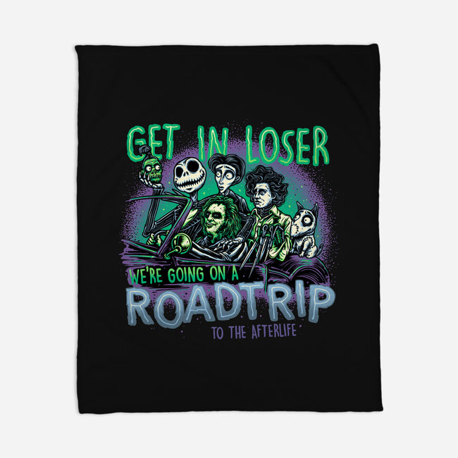 Road Trip To The Afterlife-None-Fleece-Blanket-glitchygorilla